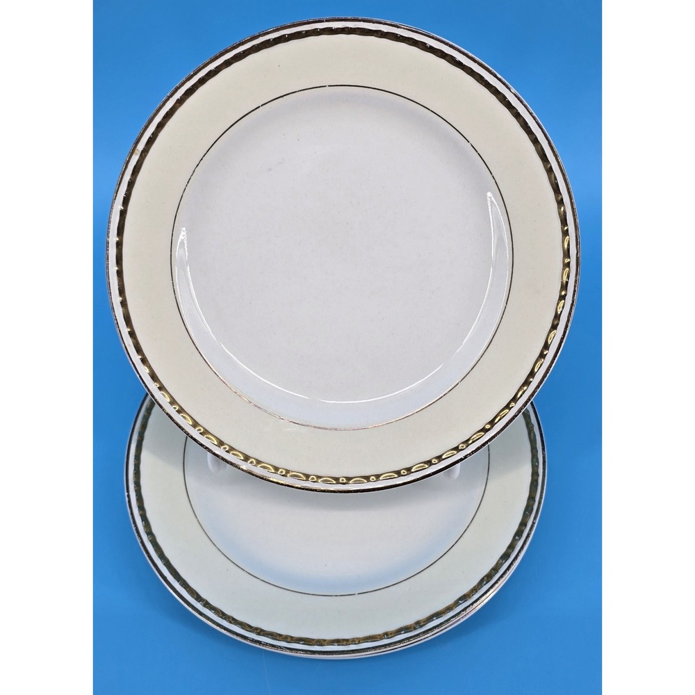 Set‎ of 3 Vtg Homer Laughlin Eggshell Georgian Viceroy Bread Plates 6 1/4" 1943